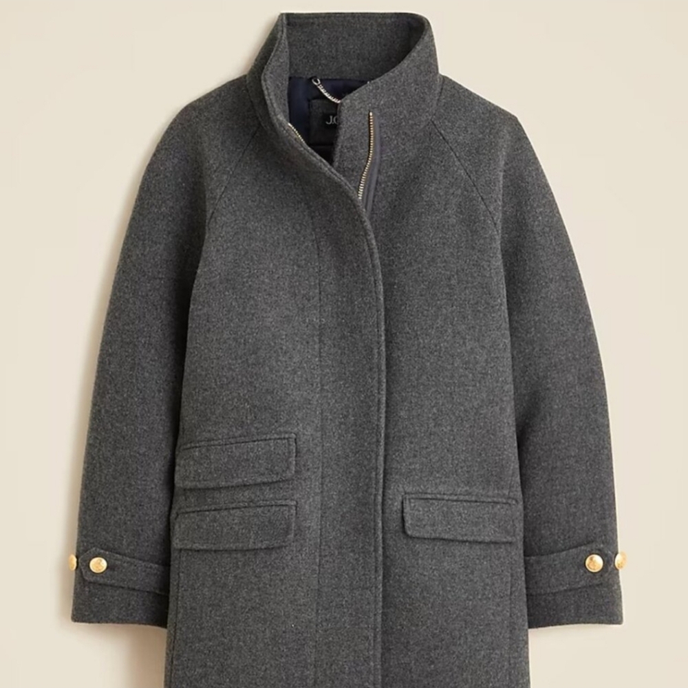 J. Crew Tall Toscana Coat in Italian Stadium Cloth Wool Size 12T 12 Tall